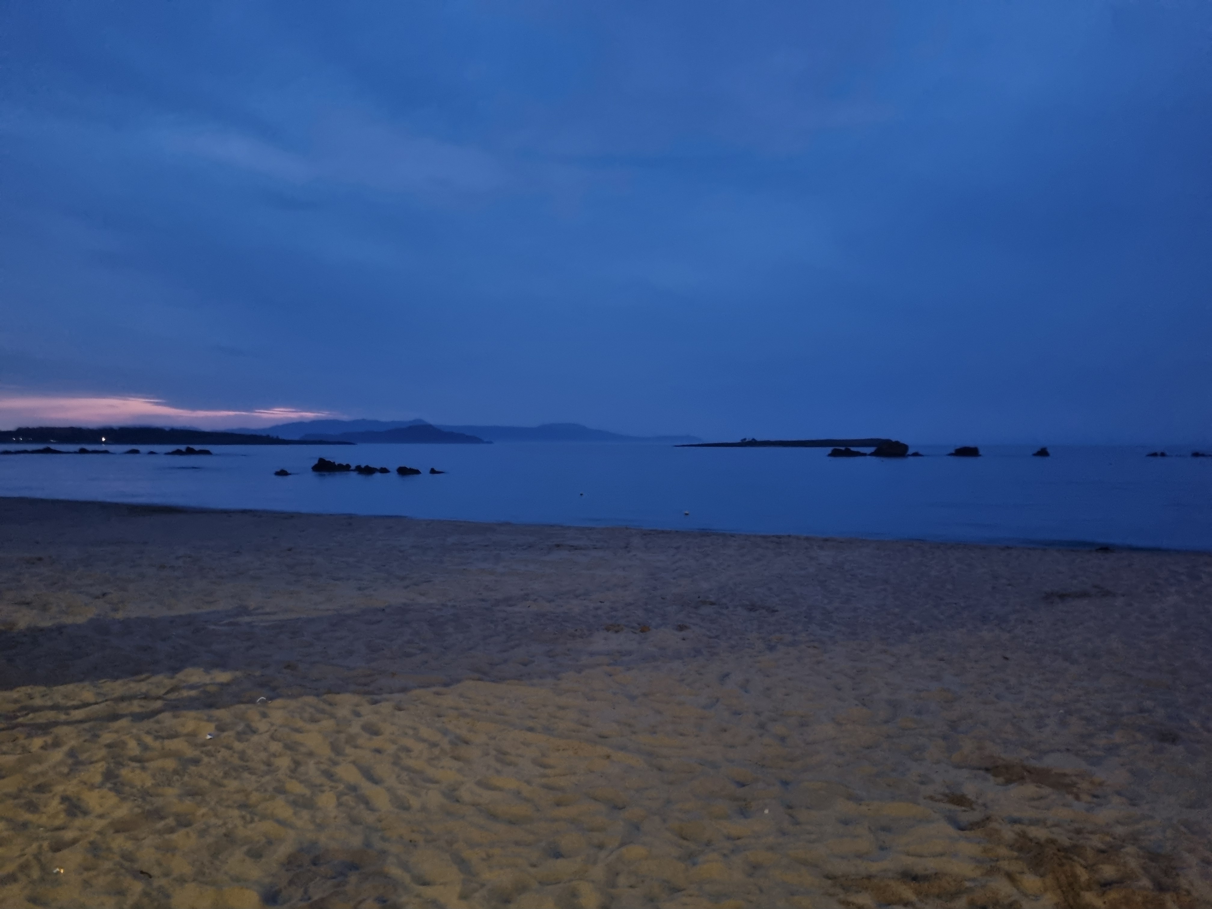 Nea Chora Beach at night